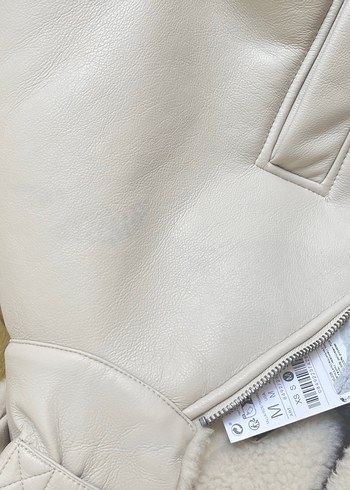 m Beden beyaz Renk Stradivarius biker ceket
