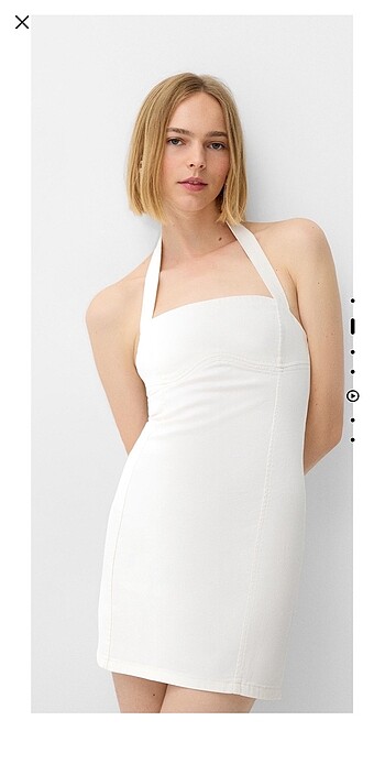 Bershka Bershka halter yaka mini elbise