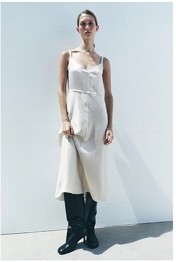 Zara Zara saten elbise