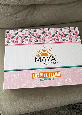 MIRRA Çiçek Desenli çift kişilik  pike Nevresim Takımı Gri-Pembe - Görsel 4