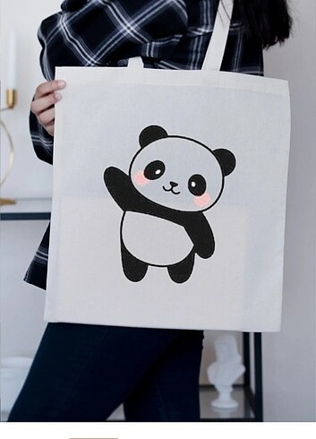 Panda baskılı kol çantası 