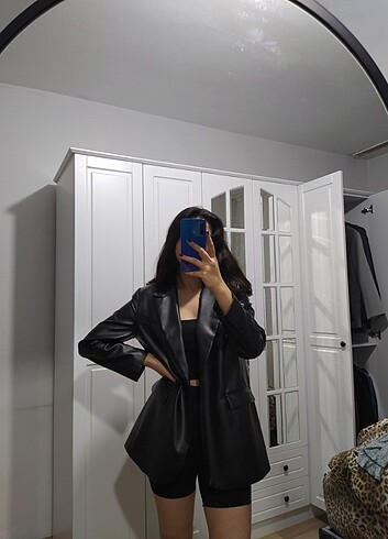 Deri blazer 