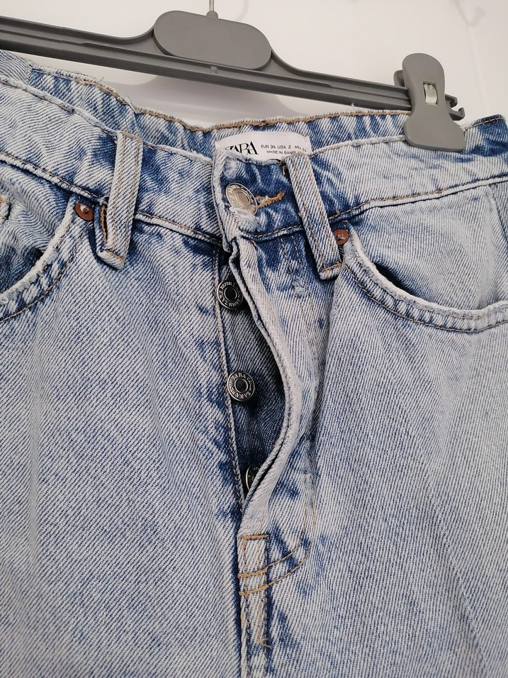 Zara Straight Denim Jean - Görsel 4