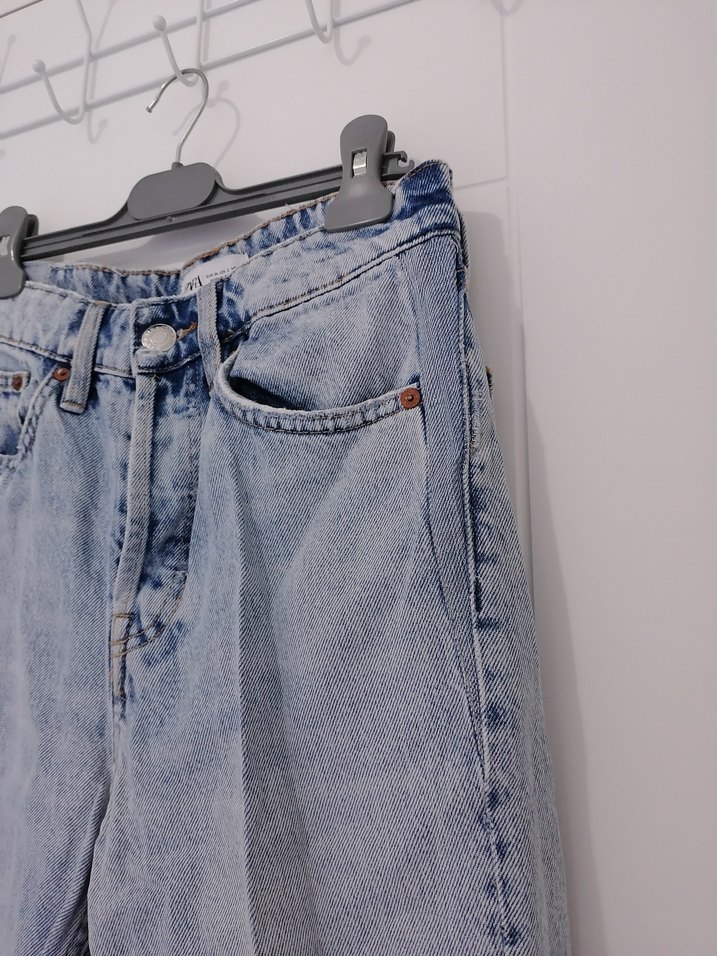 Zara Straight Denim Jean - Görsel 5