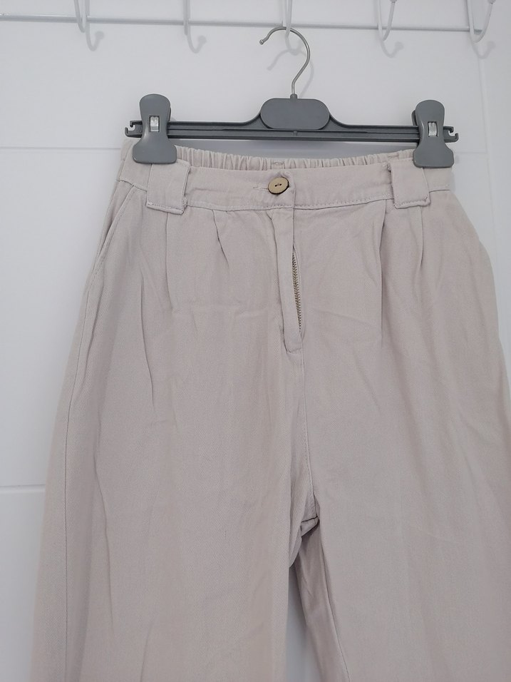 Addax Bej Keten Salaş Kot Pantolon - Görsel 2