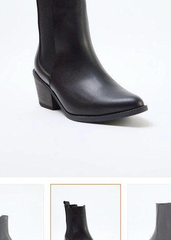 Siyah Blok Topuklu Kadın Bot - Görsel 4