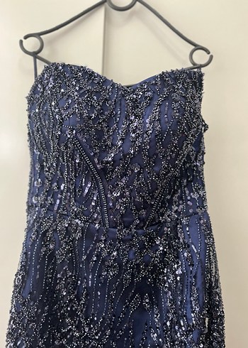 FULL TAŞ İŞLEME BALIK NİŞANLIK ABİYE ELBİSE - Görsel 4