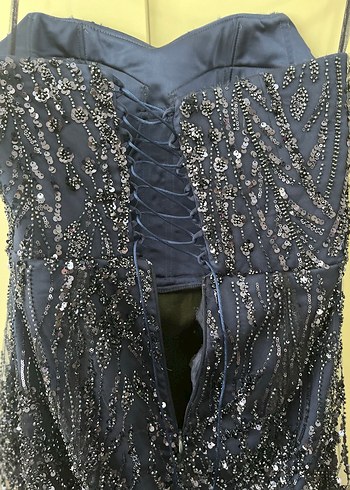 FULL TAŞ İŞLEME BALIK NİŞANLIK ABİYE ELBİSE - Görsel 6