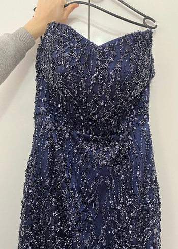 FULL TAŞ İŞLEME BALIK NİŞANLIK ABİYE ELBİSE - Görsel 2