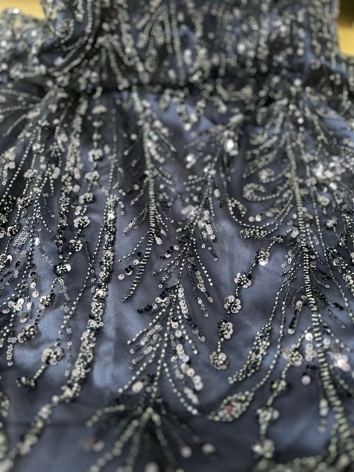 FULL TAŞ İŞLEME BALIK NİŞANLIK ABİYE ELBİSE - Görsel 5