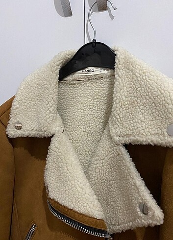 Mango Süet Kürklü Ceket  - Görsel 2