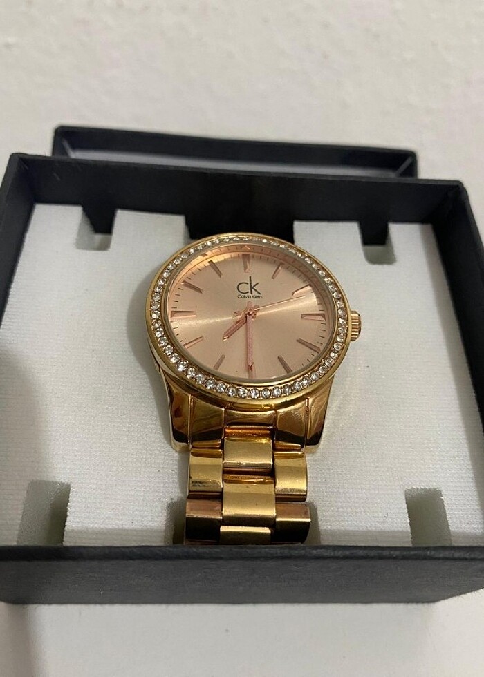 Calvin Klein Taşlı Gold Kadın Saat - Görsel 3