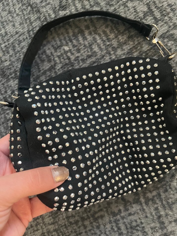 Gri Yılan Desenli Tokalı Kadın Çanta - Görsel 2