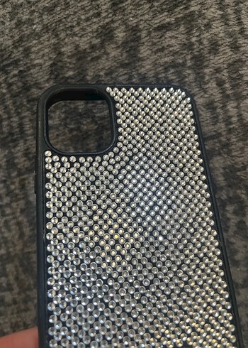 Gri Parlak Payetli Prada Telefon Kılıfı - Görsel 2