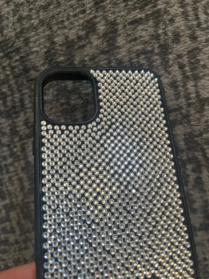 Gri Parlak Payetli Prada Telefon Kılıfı - Görsel 2