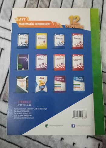 AYT 2. Oturum Matematik Denemeleri - Derece Yayınları