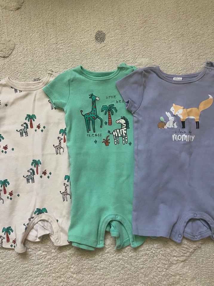 Bebek Erkek Kısa Kollu Pamuklu Body - Görsel 4