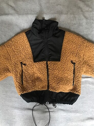 Peluş ceket mont