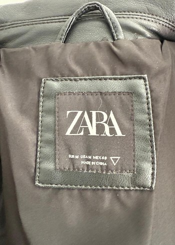 Zara Siyah Biker Deri Ceket - Görsel 11