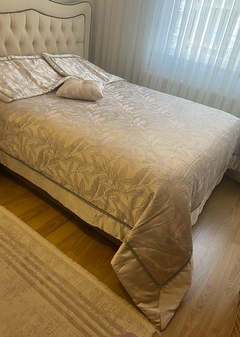 Nakışlı Bej Yatak Örtüsü - Görsel 9