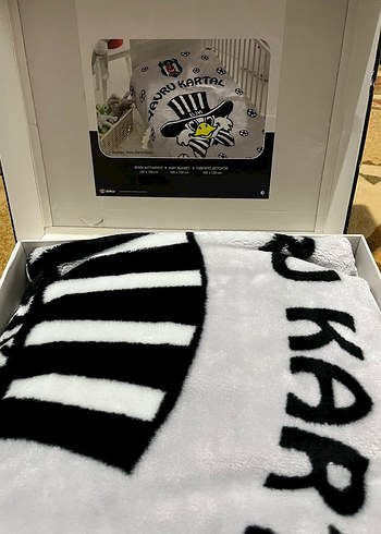 BJK Lisanslı Çocuk Battaniyesi Gri - Görsel 4