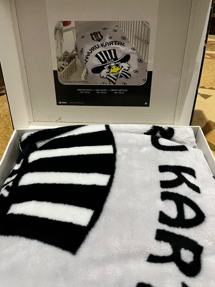 BJK Lisanslı Çocuk Battaniyesi Gri - Görsel 4