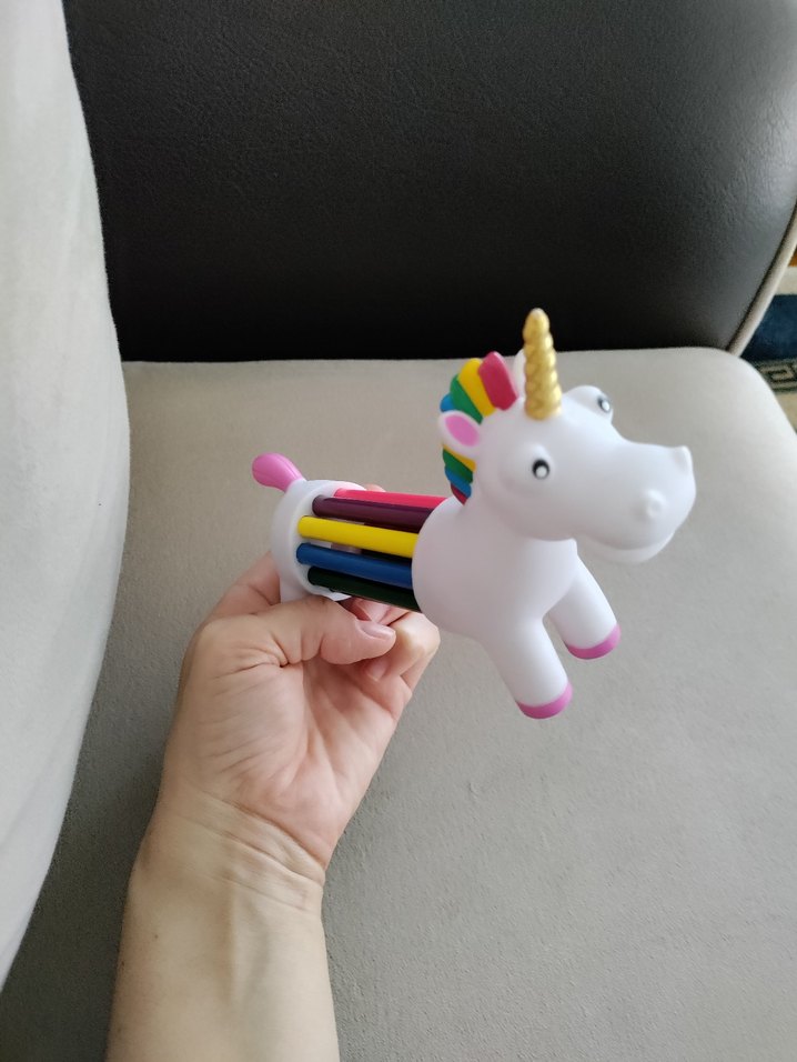 Renkli Unicorn Kalemlik Oyuncak - Görsel 2