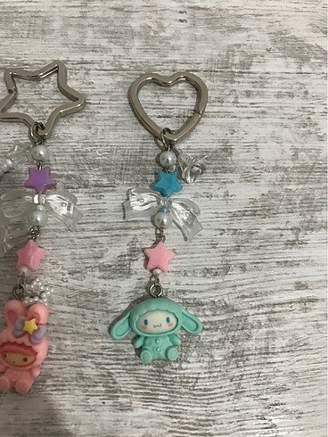Beden 5'li charm çanta süsü anahtarlık y2k