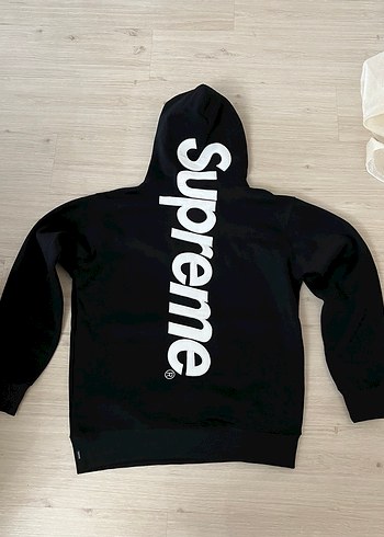 Supreme Siyah Kapusonlu Sweatshirt