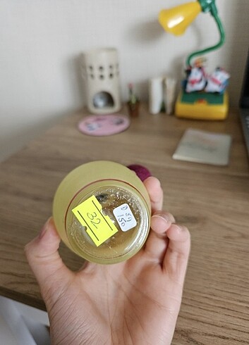 Beden sarı Renk Antika vintage parfüm şişesi / şişe