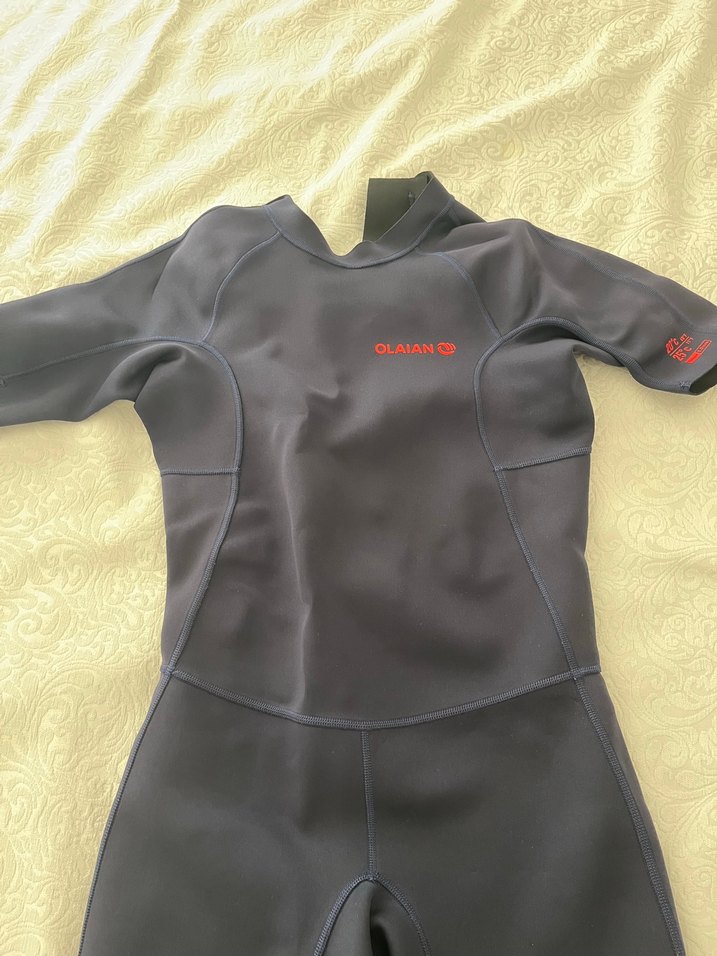 Unisex Lacivert Fermuarlı Yüzücü Mayo - Görsel 2