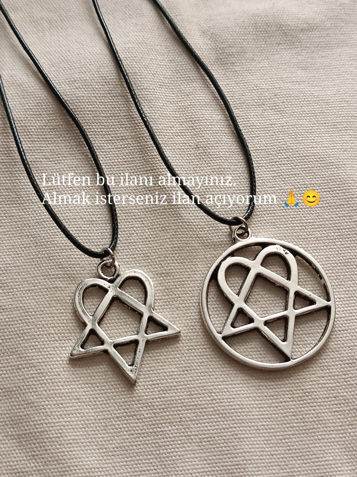 heartagram kolye him kolye - Görsel 2