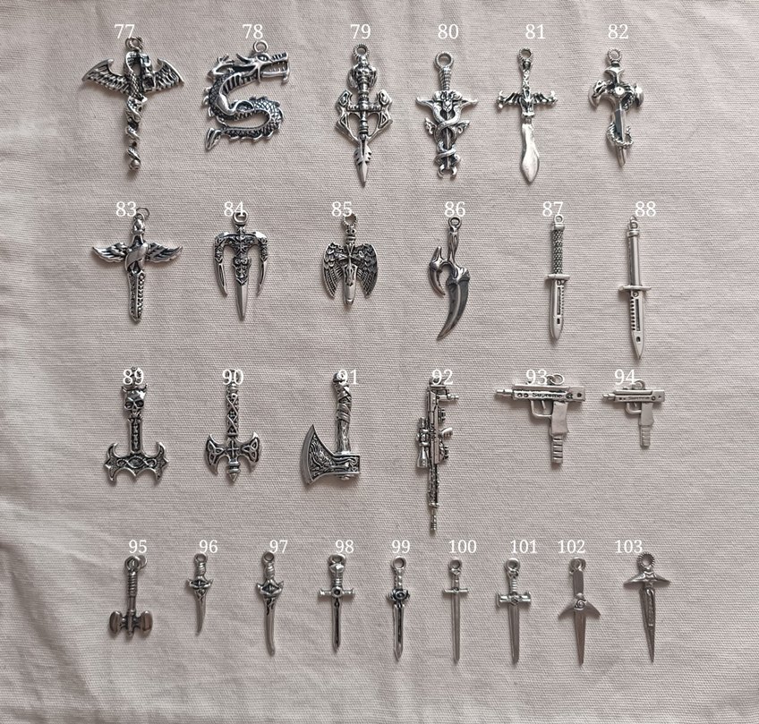 Aesthetic y2k kolye Chrome hearts haç kolye - Görsel 4