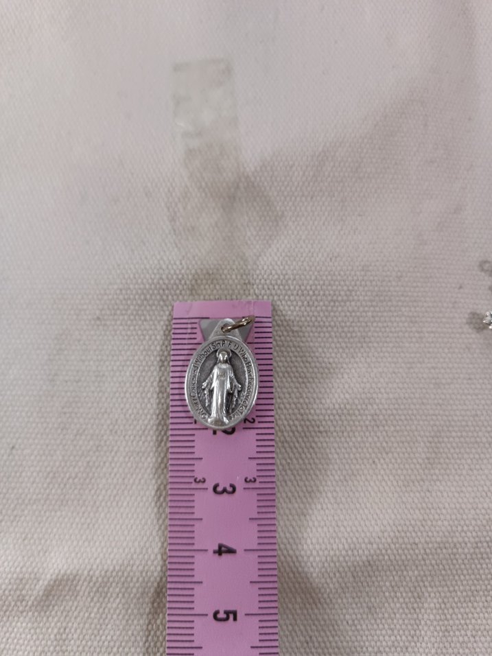 aesthetic vintage gümüş kaplama charmlı meryem ana kolye - Görsel 3
