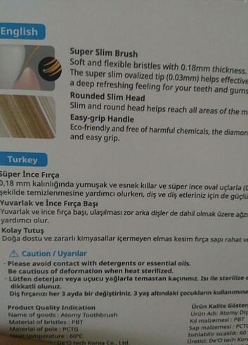  Beden Atomy diş fırçası 