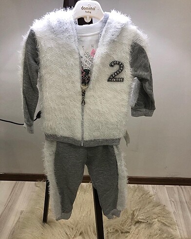 Beyaz donnin 3 lü takım