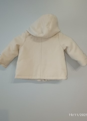 Bej kız Çocuk Düğmeli Polar Kaban - Görsel 2