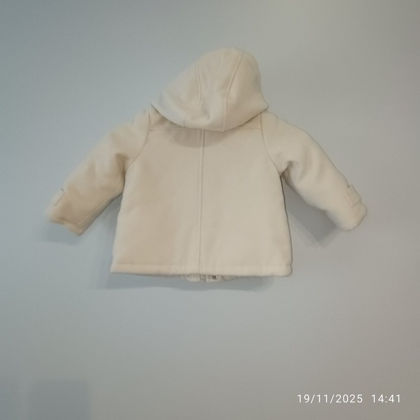 Bej kız Çocuk Düğmeli Polar Kaban - Görsel 2