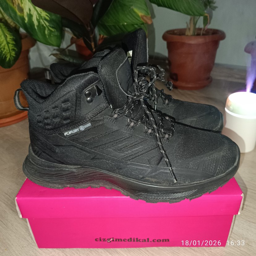 Siyah Erkek Biker Botları Velcro Kapamalı - Görsel 3