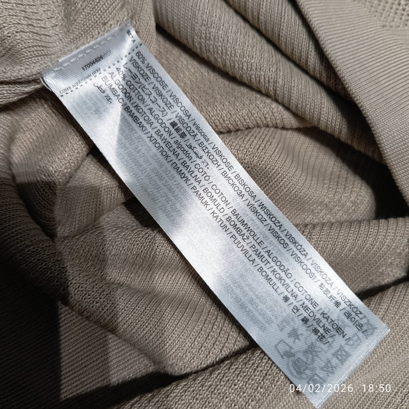 Bej Erkek Kısa Kollu Keten Polo Tişört - Görsel 4