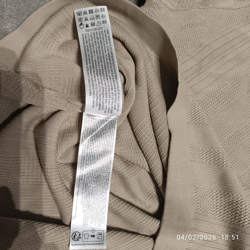 Bej Erkek Kısa Kollu Keten Polo Tişört - Görsel 5