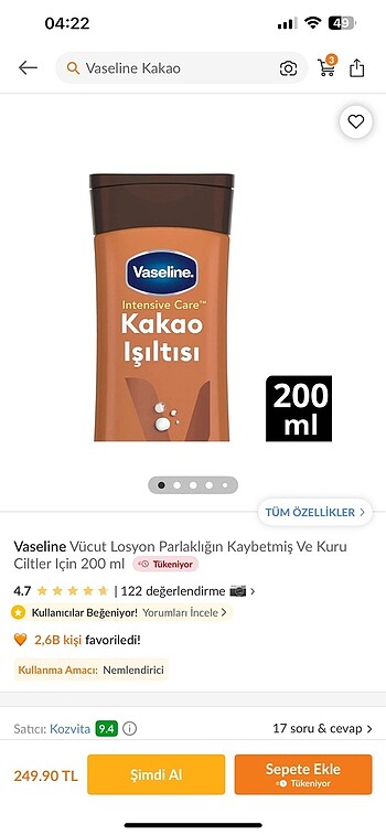 Diğer Vücut kremi