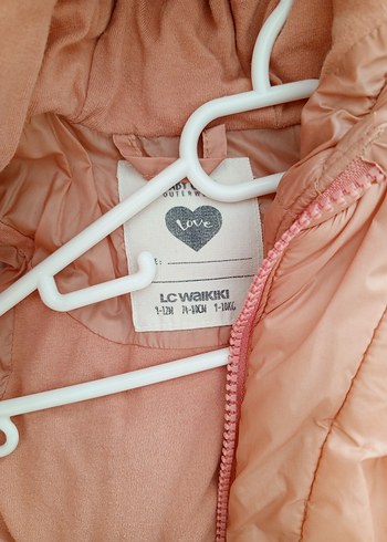 Kız Çocuk Kapüşonlu pembe Yelek - Görsel 2