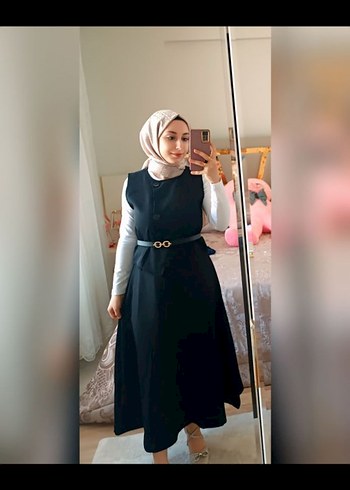 Trendyol & Milla Siyah Kemerli etekli takım