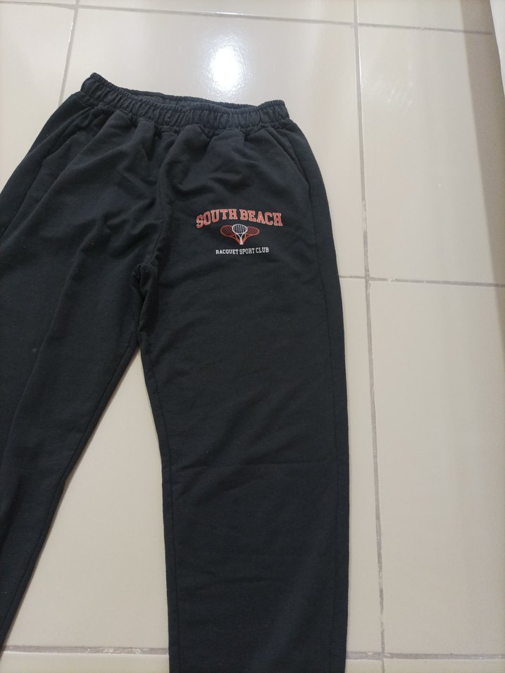 Siyah Baskılı Rahat erkek  Eşofman Altı - Görsel 2