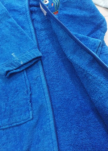 Kapüşonlu Baskılı Erkek Bornoz Seti - Görsel 2