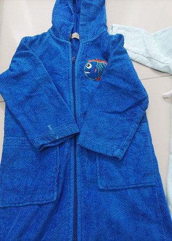 Kapüşonlu Baskılı Erkek Bornoz Seti - Görsel 5