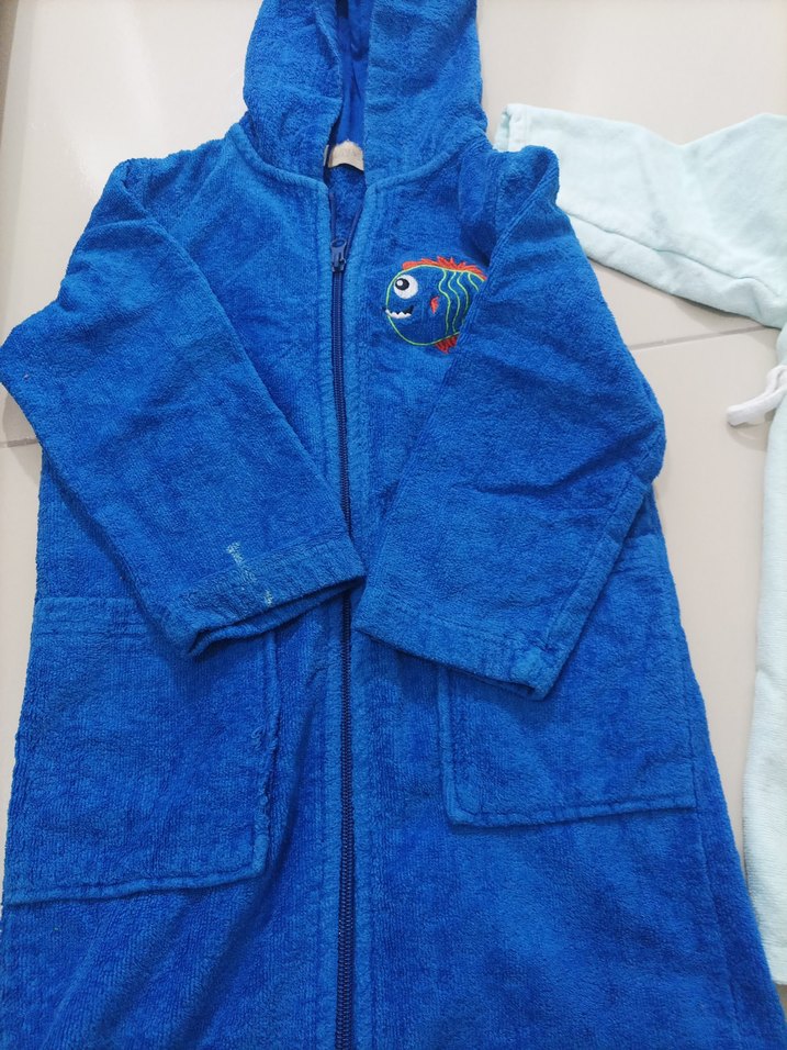 Kapüşonlu Baskılı Erkek Bornoz Seti - Görsel 5