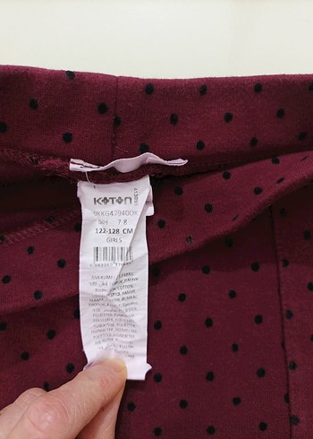 Bordo Esnek Kız Tayt - Görsel 7