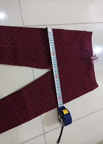 Bordo Esnek Kız Tayt - Görsel 5